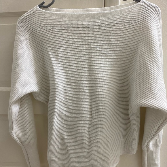 Express Ribbed Asymmetrical Tunic Sweater - Picture 2 of 6